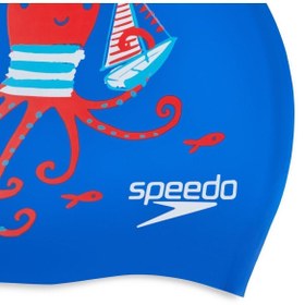 تصویر کلاه شنا آبی دخترانه و پسرانه بچگانه PRT CAP JU KIDS BONE اسپیدو SPEEDO 