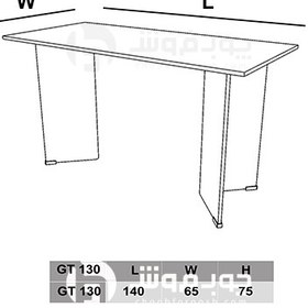 تصویر میز مدیریت شیشه ای مدل GT130 