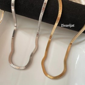 تصویر گردنبند زنجیر پوست‌ماری استیل ترند جدید مردانه و زنانه Men necklace