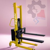 تصویر استاکر برقی ظرفیت ۳تن حداکثر ارتفاع ۱/۷۰ سانتیمتر Electric stacker with a capacity of 3 tons and a maximum height of 1.70 cm