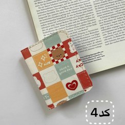 تصویر جاکارتی جیبی دخترانه و یونیسکس | چرم مصنوعی فانتزی | ۶ جای کارت | ابعاد ۱۰×۷ - کد۴ 