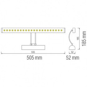 تصویر چراغ بالا آینه 6 وات - یخی 4200k Mirror Lamp