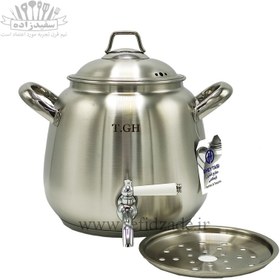 تصویر سماور روگازی 6006 استیل تابناک قیطاسی Rogazi samovar 6006 Tabnak Gheitasi steel