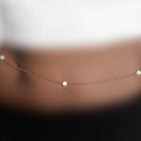 تصویر زنجیر شکم - طلایی / s/xs 