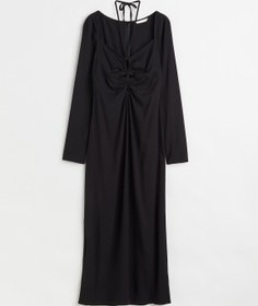 تصویر پیراهن رسمی زنانه سیاه اچ اند ام 1109714001 ا Bedene Oturan Halter Yaka Elbise Bedene Oturan Halter Yaka Elbise