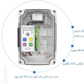 تصویر مدار و برد اصلی جک لایف 220 ولت مدل یونی (LIFE Uni) 