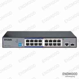 تصویر سوئیچ شبکه +PoE دی لینک 16 پورت DES-F1016P-E D-Link DES-F1016P-E 16Port +PoE Switch