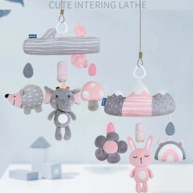 تصویر آویز کریر کودک طرح رنگین کمان و خرگوش 