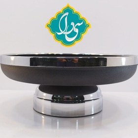 تصویر شیرینی خوری وزرا مدل دنیز مشکی نقره ای، رنگ استاتیک آبکاری کروم ارسال از کارخانه بدون واسطه 