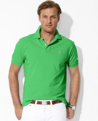 تصویر پولو شرت Ralph Lauren CLASSIC-FIT MESH POLO LIME GREEN 