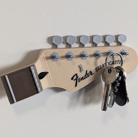 تصویر هولدر جا کلیدی دیوار کوب طرح گیتار الکترونیک 