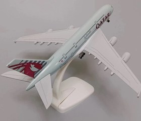 تصویر ماکت هواپیما ایرباس ۳۸۰ قطر ایرویز | Airplane Model 20CM Airbus A380 Qatar Airways 