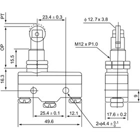 تصویر میکروسوئیچ فشاری قرقره دار سی ان تی دی CNTD مدل CM-1308 