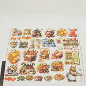 تصویر برچسب اتویی نیم متری مدل سبد نان بسته 1 ورقی 