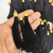 تصویر منگوله سر تسبیح مشکی کد 12 (50عددی) 