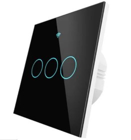 تصویر کلید 3 پل WiFi RF هوشمند لمسی Tuya برند Green Smart مدل GST-WRS-EU3 - سفید Green Smart WiFi RF433 Smart Touch Light Switch 1/2/3/4 Gang 2 Way Multi-Control Neutral Wire Required EU