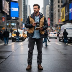 تصویر شلوار جین راسته مردانه رانگلر رنگ طوسی تیره نخ دوخت همرنگ مدل JR-TTH 