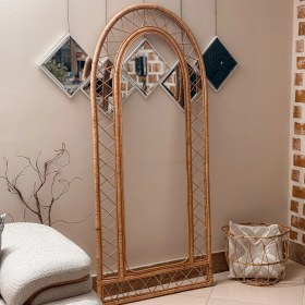 تصویر قاب آینه حصیری 