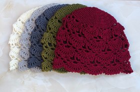 تصویر کلاه بافتنی crochet hat
