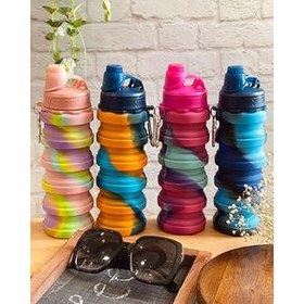 تصویر قمقمه مدل سیلیکونی تاشو کد NEW 01 گنجایش 0.5 لیتر 