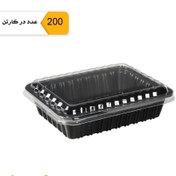 تصویر ظروف یکبارمصرف مشکی کد 303 مهرپارسا 