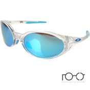 تصویر عینک آفتابی ورزشی اوکلی OAKLEY کائوچو کد P009438-0158 رنگ شیشه‌ای با لنز آبی جیوه‌ای 
