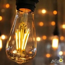 تصویر لامپ ادیسونی حبابی ا Filament ST64 Edison Bulb Lamp E27 4W Filament ST64 Edison Bulb Lamp E27 4W