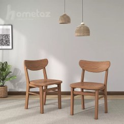 تصویر صندلی ناهار خوری تمام چوبی روستیک مدل ht2099 