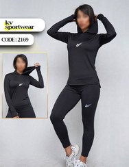 تصویر ست بلوز لگ کلاهدار ورزشی زنانه NIKE کد 002 NIKE womens hooded sports leg blouse set code 002