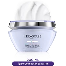 تصویر ماسک مو داخل حمام مخصوص موهای بلوند کراستاس مدل بلوند آبسولو ( Blond Absolu Kerastase Blond Absolu Masque Cicaextreme Post-Procedure Hair Care Mask for Blonde Hair 200 ml