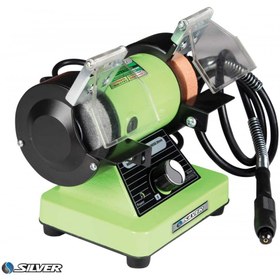 تصویر سنگ سنباده رومیزی سیلور مدل GTP02A10 SILVER GTP02A10 Bench Grinder Green Color