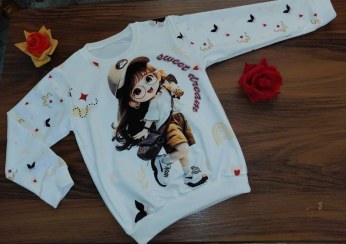 تصویر بلوز تک دخترانه طرح دختر عینکی - 45 