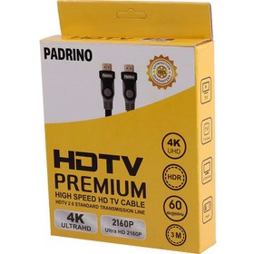 تصویر کابل HDMI 4K پادرینو مدل PADRINO طول 5 متر PADRINO HDTV PREMIUM 2.0 4K 60Hz 5M