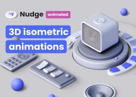 تصویر انیمیشن های سه بعدی ایزومتریک نوج | Nudge 3D animated 