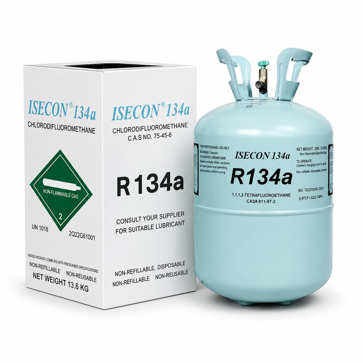 کپسول گاز مبرد R134 برند ایسکون ۱۳.۶ کیلوگرم