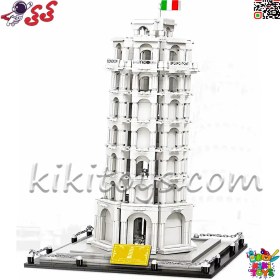 تصویر لگو برج کج پیزا 1545 قطعه سری آرشیتکت LX A447 Architecture Leaning Tower Pisa LX A447