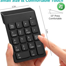 تصویر کیبورد ماشین حساب مدل K20 Mini Wireless Numeric Keypad 