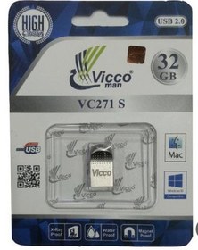 تصویر فلش مموری ۳۲ گیگ ویکو رنگ مشکی پایه کوتاه 