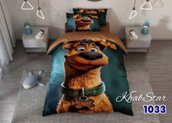 تصویر روتختی سه بعدی کودکانه طرح سگ کارتونی مدل 1033 