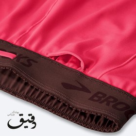 تصویر شلوارک ورزشی زنانه کشاله دار بروکس Brooks Chaser 5″ 2-in-1 Short قهوه ای BROOKS WOMEN RUN WITHIN