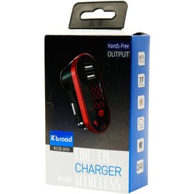 تصویر FM Player بلوتوثی + شارژر فندکی KBroad KCB-909 K Broad KCB-909 FM Player Car Charger