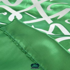 تصویر پرچم ساتن درب منازل با شعار یا ابا صالح المهدی اللهم عجل لولیک الفرج 70*110 سانتی متر (700020) 