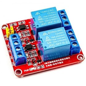 تصویر ماژول رله مدل 2R-12V 