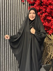 تصویر چادر عربی مدل جواهر دوزی خورشید 