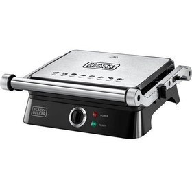 تصویر گریل بلک اند دکر مدل CG1400 Black+Decker 1400W Family Health Grill, Black/Silver