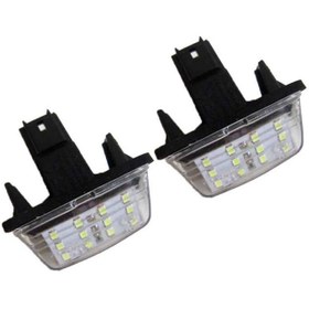 تصویر چراغ پلاک خودرو SMD مناسب برای پژو پارس بسته دو عددی ا License Plate Lights Car License Plate Lights Car