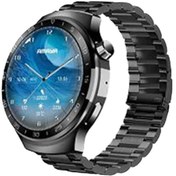 تصویر ساعت هوشمند آمایا مدل ASW-01 با بدنه فلزی و بند فلزی 