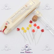 تصویر سوزن ته مرواریدی سر سلولزی مدل Momiji تولیپ اصل ژاپن 