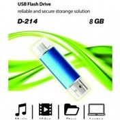 تصویر فلش مموری DR memory OTG-USB مدل D-214 ظرفیت 8گیگابایت 