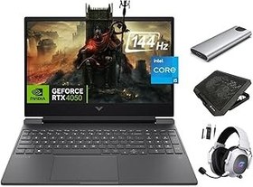 تصویر لپ تاپ بازی HP Victus ، 15.6 "144Hz FHD ، 8-Core Intel I5-13420H ، NVIDIA RTX 4050 6GB GPU ، 16 گیگابایتی RAM ، 512GB SSD ، KB Backlit ، WiFi 6 ، Webcam ، Keypad ، USB-C ، 3-in-1 Essential بسته نرم افزاری بازی ، 11 برنده شوید HP Victus Gaming Laptop, 15.6&quot; 144Hz FHD, 8-Core Intel i5-13420H, NVIDIA RTX 4050 6GB GPU, 16GB RAM, 512GB SSD, Backlit KB, WiFi 6, Webcam, KeyPad, USB-C, 3-in-1 Essential Gaming Bundle, Win 11